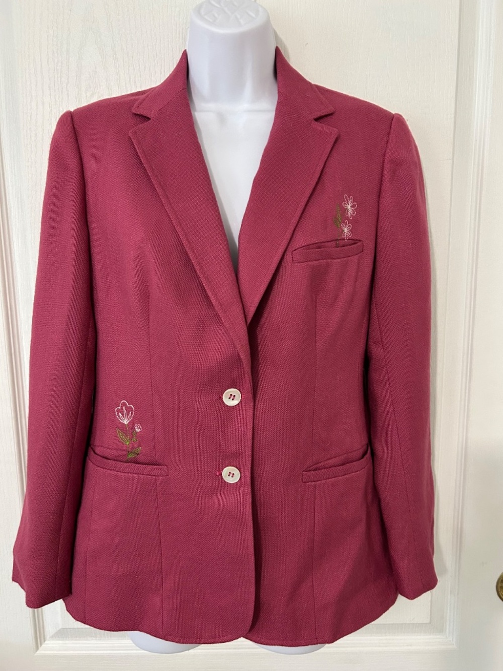 Vtg Upcycled Evan Picone Blazer Floral Made In USA Union Label